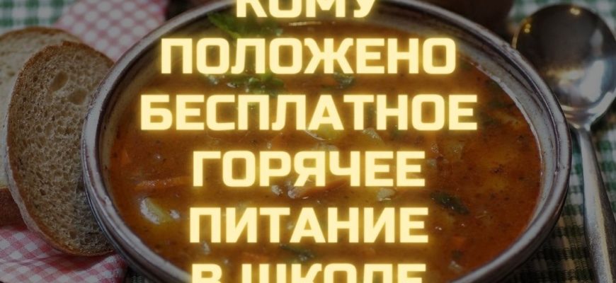 Кому положено бесплатное горячее питание в школе и как его получить